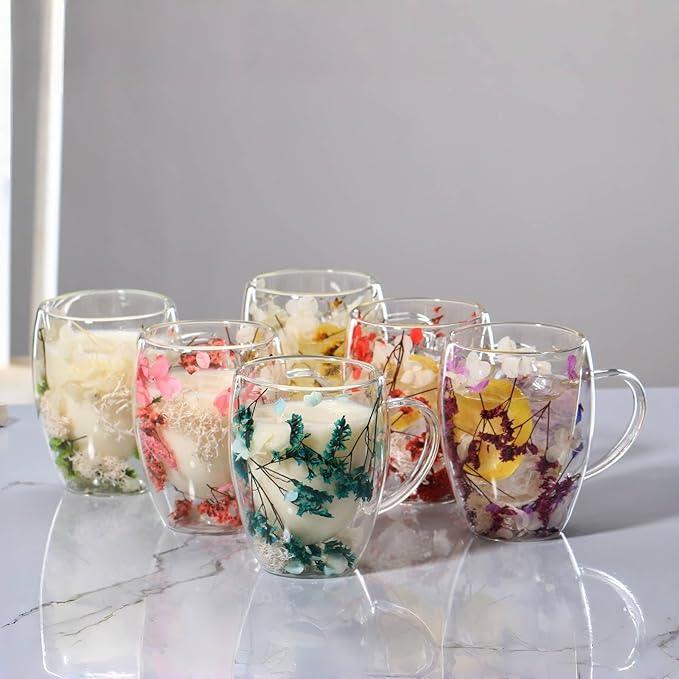 4 FleurGlass™ - L'élégance naturelle dans une tasse