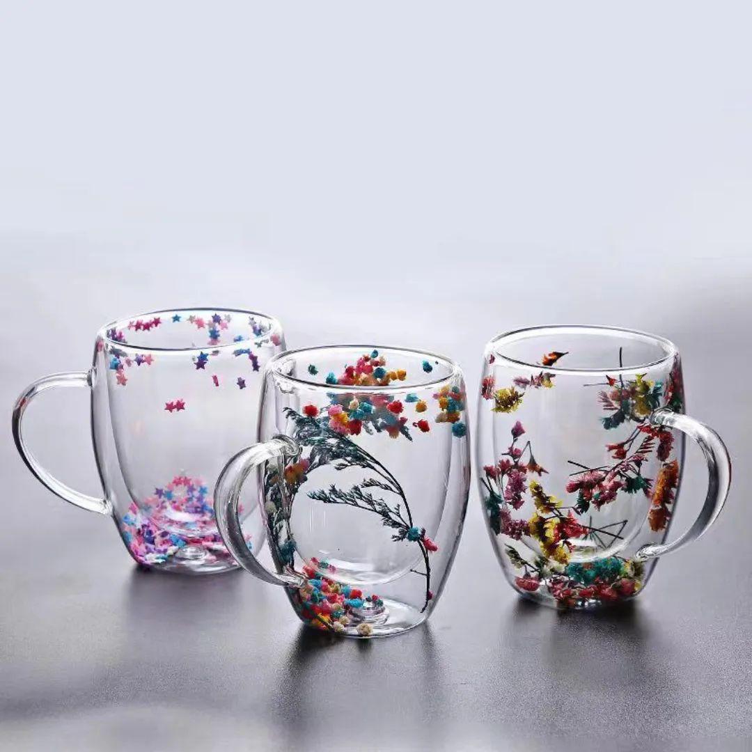 4 FleurGlass™ - L'élégance naturelle dans une tasse