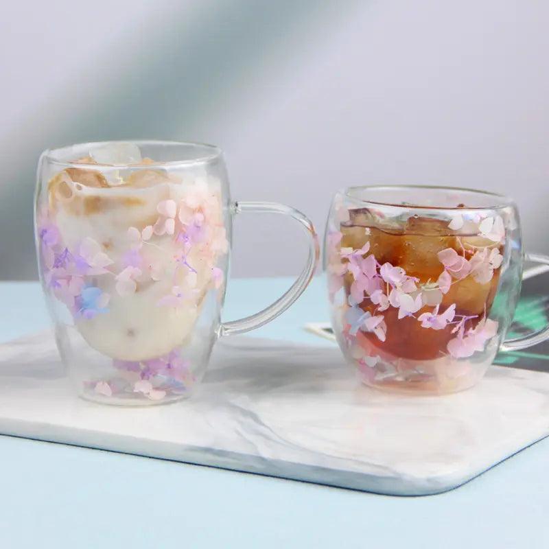 4 FleurGlass™ - L'élégance naturelle dans une tasse