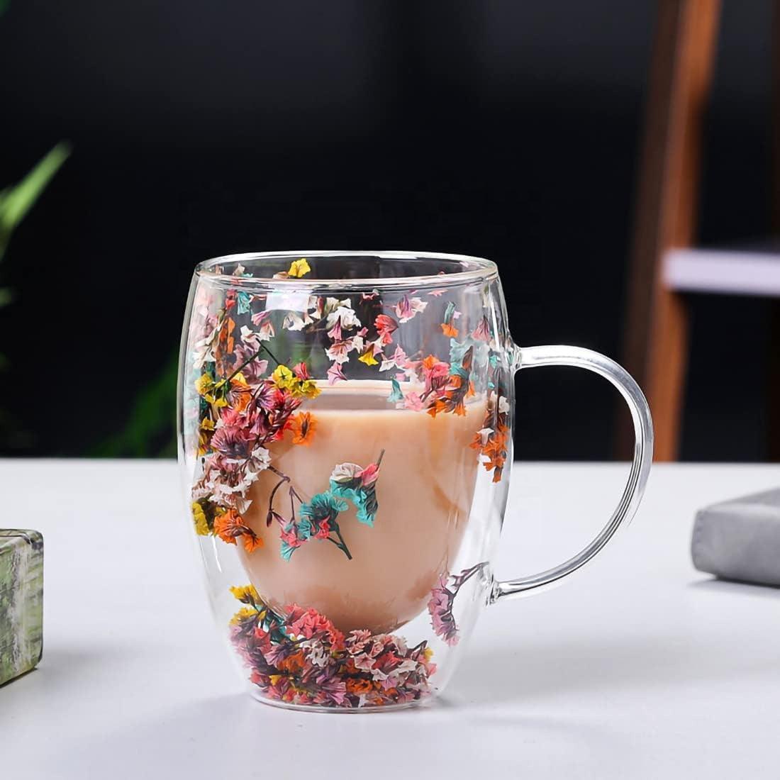 4 FleurGlass™ - L'élégance naturelle dans une tasse
