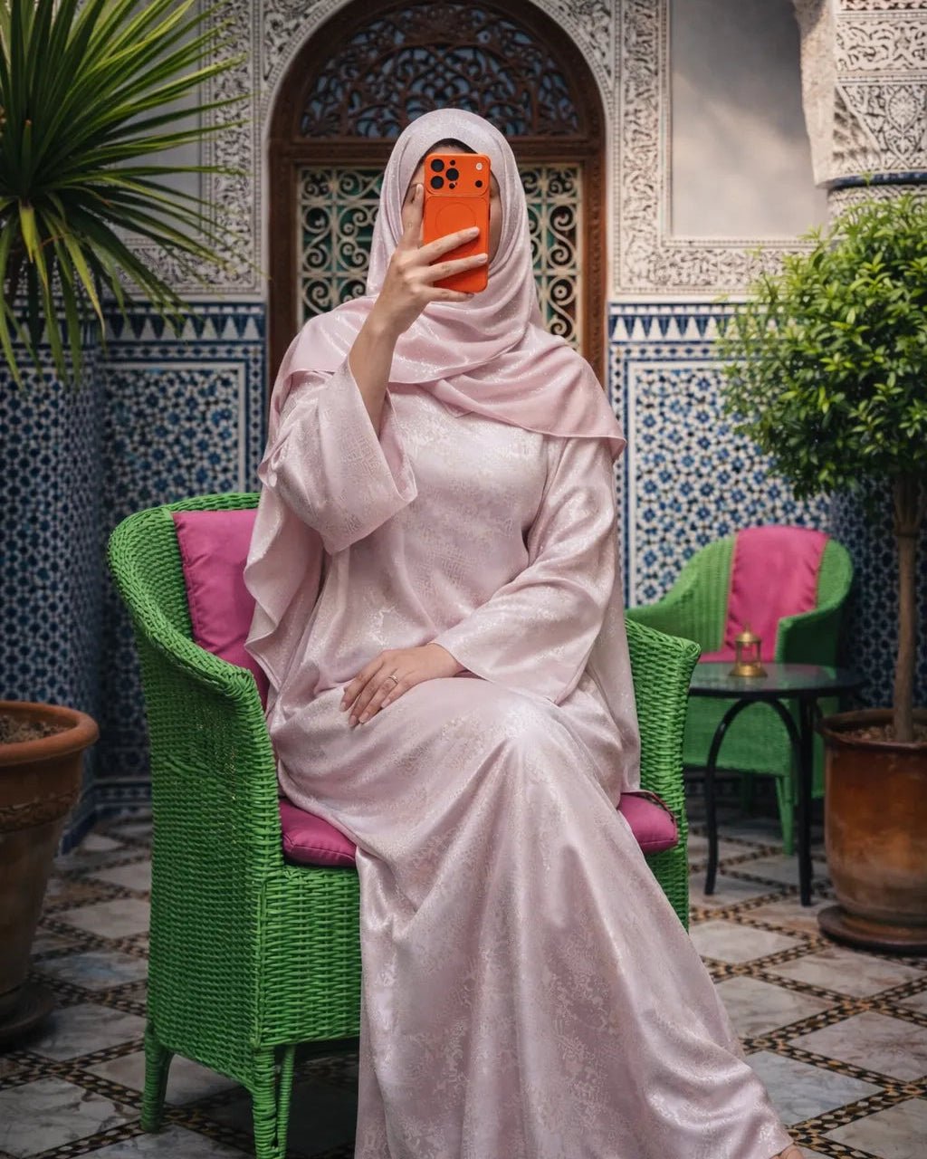 عباية رمضانية بالفولار – تصميم محتشم وراقي --