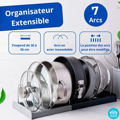 1X Organisateur de cuisine extensible
