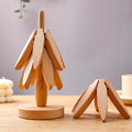 EcoSousVerre™ Dessous de verre en forme d'arbre en bois