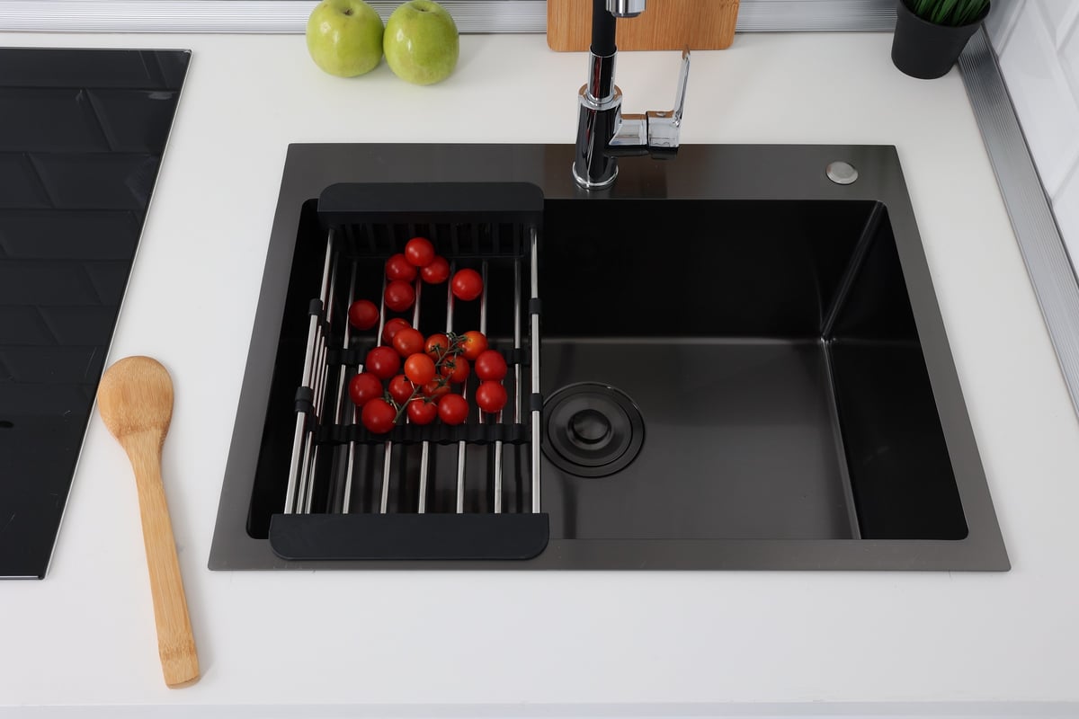 Égouttoir à vaisselle extensible en acier inoxydable