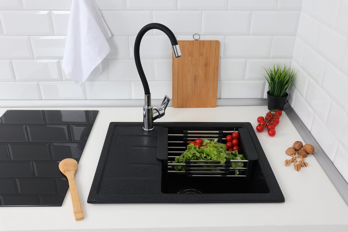 Égouttoir à vaisselle extensible en acier inoxydable