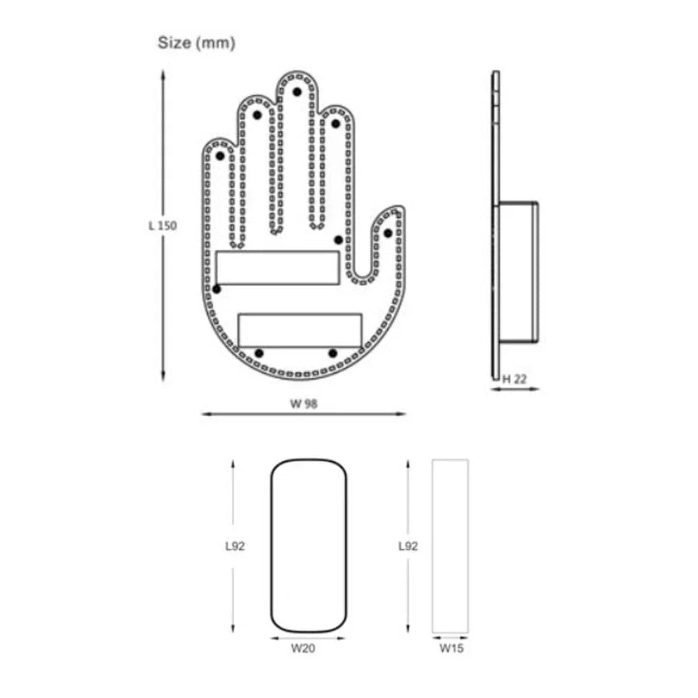 SignalMain™ Lumière drôle route rage panneaux fenêtre arrière lumière télécommande